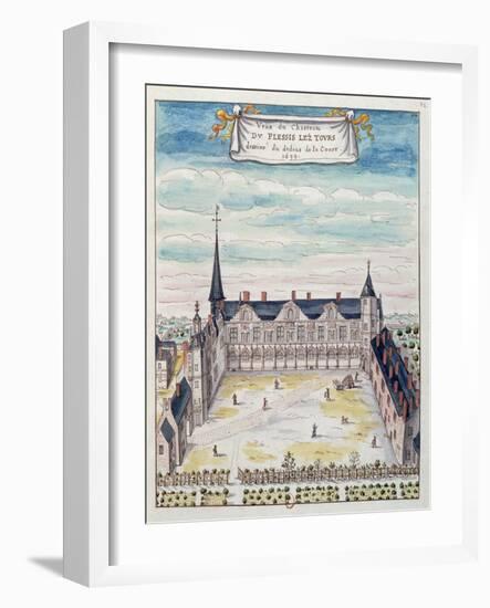 View of the Chateau De Plessis-Les-Tours in the Tourraine, 1699 (See also 173766)-null-Framed Giclee Print