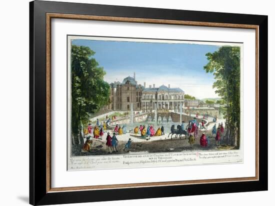 View of the Chateau de Saint-Cloud Near Versailles, Mid 18th Century-Martin Engelbrecht-Framed Giclee Print