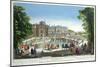 View of the Chateau de Saint-Cloud Near Versailles, Mid 18th Century-Martin Engelbrecht-Mounted Giclee Print