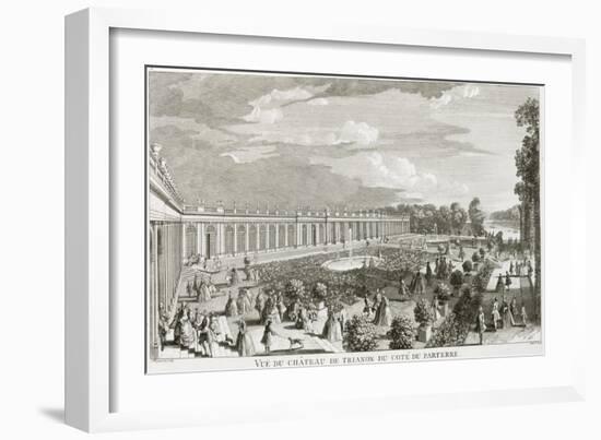 View of the Chateau de Trianon, the Parterre-Jacques Rigaud-Framed Giclee Print