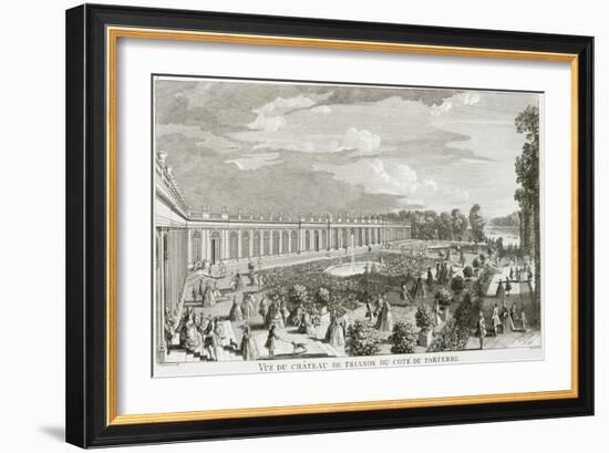 View of the Chateau de Trianon, the Parterre-Jacques Rigaud-Framed Giclee Print