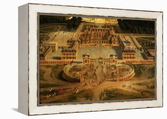 View of the Chateau, Gardens and Park of Versailles from the Avenue De Paris-Pierre Patel-Framed Premier Image Canvas