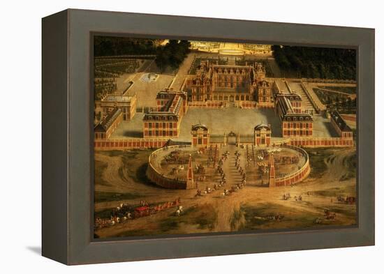 View of the Chateau, Gardens and Park of Versailles from the Avenue De Paris-Pierre Patel-Framed Premier Image Canvas