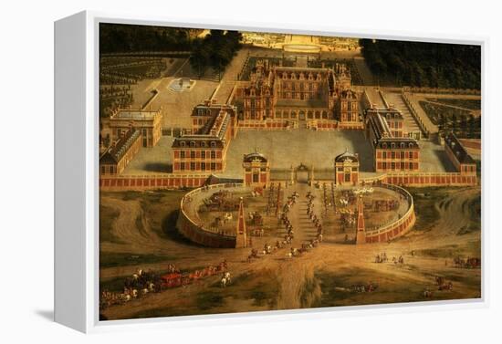 View of the Chateau, Gardens and Park of Versailles from the Avenue De Paris-Pierre Patel-Framed Premier Image Canvas