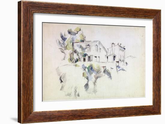 View of the Château Noir-Paul Cézanne-Framed Giclee Print