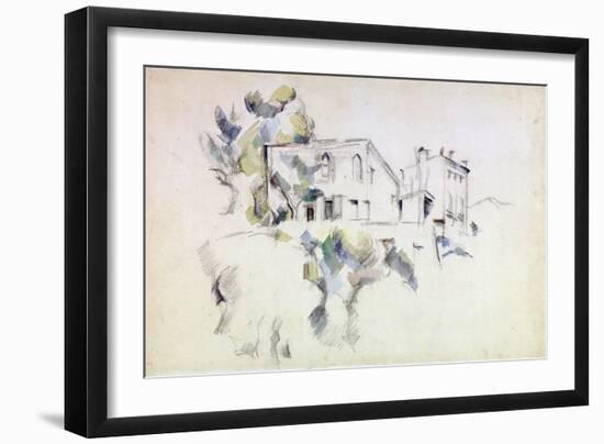 View of the Château Noir-Paul Cézanne-Framed Giclee Print