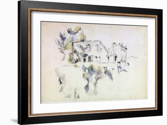 View of the Château Noir-Paul Cézanne-Framed Giclee Print