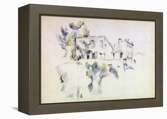 View of the Château Noir-Paul Cézanne-Framed Premier Image Canvas