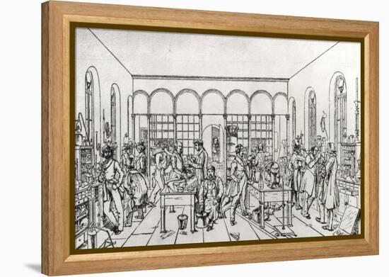 View of the Chemistry Laboratory of Baron Justus Von Liebig at Giessen-Carl Friedrich Wilhelm Trautschold-Framed Premier Image Canvas