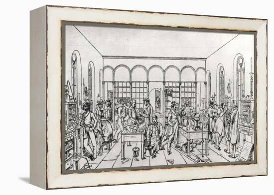 View of the Chemistry Laboratory of Baron Justus Von Liebig at Giessen-Carl Friedrich Wilhelm Trautschold-Framed Premier Image Canvas