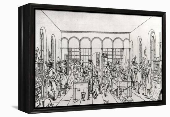 View of the Chemistry Laboratory of Baron Justus Von Liebig at Giessen-Carl Friedrich Wilhelm Trautschold-Framed Premier Image Canvas