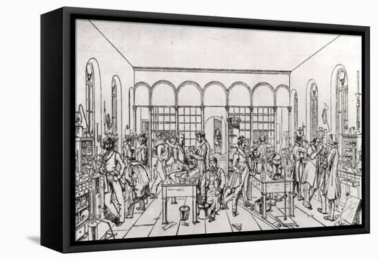 View of the Chemistry Laboratory of Baron Justus Von Liebig at Giessen-Carl Friedrich Wilhelm Trautschold-Framed Premier Image Canvas