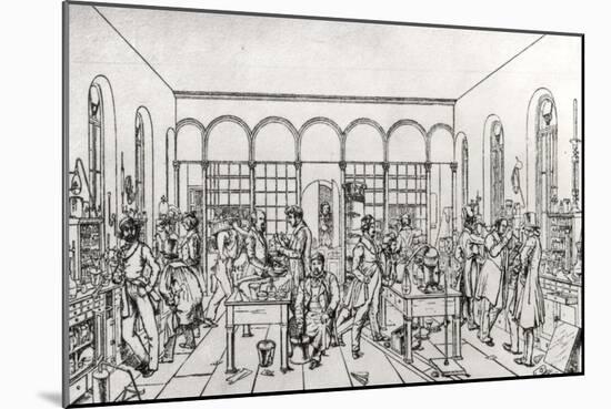 View of the Chemistry Laboratory of Baron Justus Von Liebig at Giessen-Carl Friedrich Wilhelm Trautschold-Mounted Giclee Print