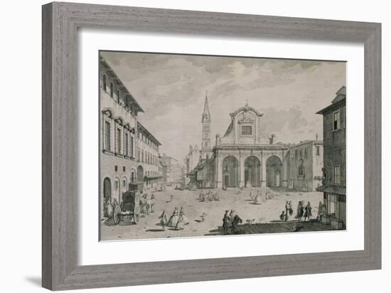 View of the Church of San Pier Maggiore, Florence-Giuseppe Zocchi-Framed Giclee Print