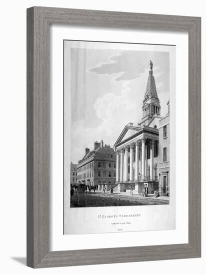 View of the Church of St George, Bloomsbury, London, 1799-Thomas Malton II-Framed Giclee Print