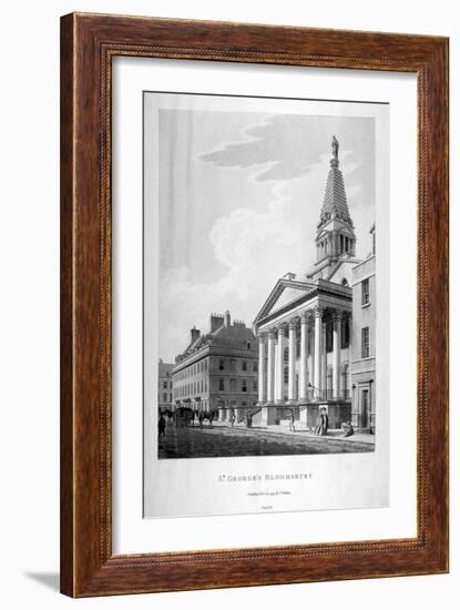 View of the Church of St George, Bloomsbury, London, 1799-Thomas Malton II-Framed Giclee Print