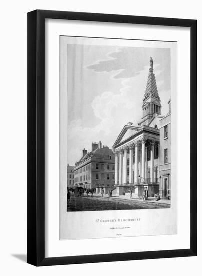 View of the Church of St George, Bloomsbury, London, 1799-Thomas Malton II-Framed Giclee Print