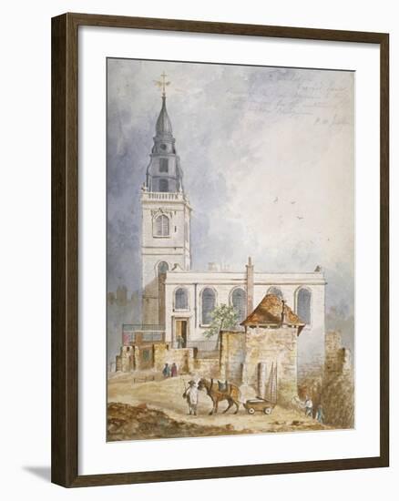 View of the Church of St Michael, Crooked Lane, City of London, 1831-Percy William Justyne-Framed Giclee Print