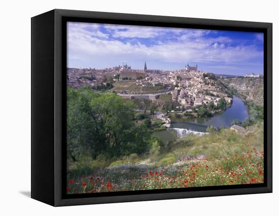 View of the City and Tagus River (Rio Tajo), Toledo, Castilla La Mancha, Spain, Europe-Gavin Hellier-Framed Premier Image Canvas