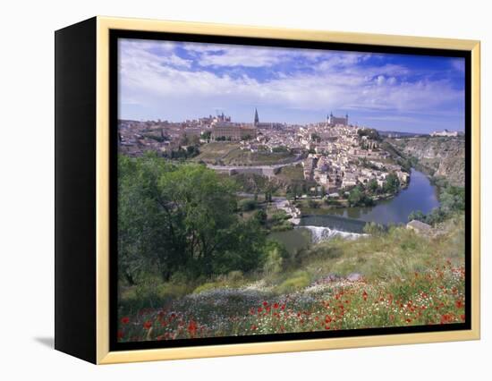 View of the City and Tagus River (Rio Tajo), Toledo, Castilla La Mancha, Spain, Europe-Gavin Hellier-Framed Premier Image Canvas