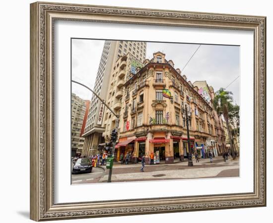 View of the city centre, City of Sao Paulo, State of Sao Paulo, Brazil, South America-Karol Kozlowski-Framed Photographic Print