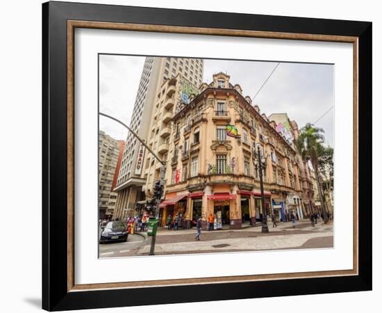 View of the city centre, City of Sao Paulo, State of Sao Paulo, Brazil, South America-Karol Kozlowski-Framed Photographic Print