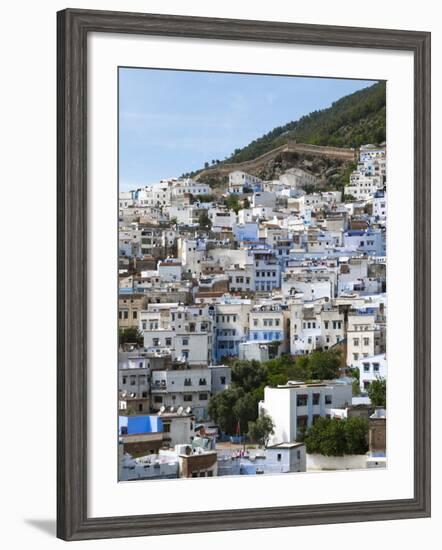 View of the City, Chefchaouen (Chaouen), Tangeri-Tetouan Region, Rif Mountains, Morocco, North Afri-Nico Tondini-Framed Photographic Print