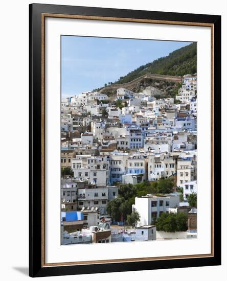 View of the City, Chefchaouen (Chaouen), Tangeri-Tetouan Region, Rif Mountains, Morocco, North Afri-Nico Tondini-Framed Photographic Print