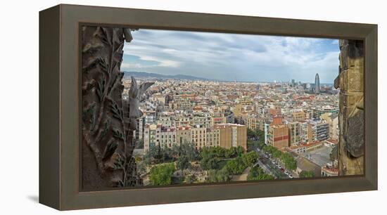 View of the city from Sagrada Familia, Barcelona, Catalonia, Spain-null-Framed Premier Image Canvas