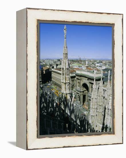 View of the City from the Roof of the Duomo (Cathedral), Milan, Lombardia (Lombardy), Italy, Europe-Sheila Terry-Framed Premier Image Canvas