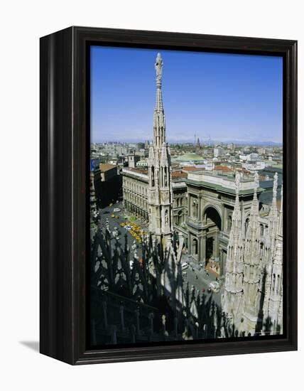View of the City from the Roof of the Duomo (Cathedral), Milan, Lombardia (Lombardy), Italy, Europe-Sheila Terry-Framed Premier Image Canvas