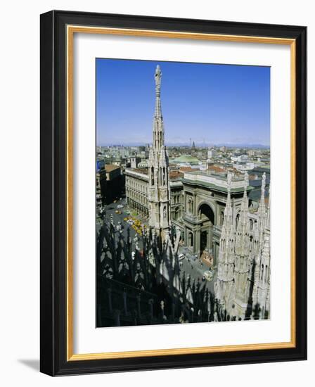 View of the City from the Roof of the Duomo (Cathedral), Milan, Lombardia (Lombardy), Italy, Europe-Sheila Terry-Framed Photographic Print