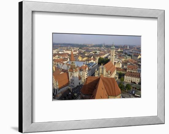 View of the City from the Tower of Peterskirche, Munich, Bavaria, Germany-Gary Cook-Framed Photographic Print