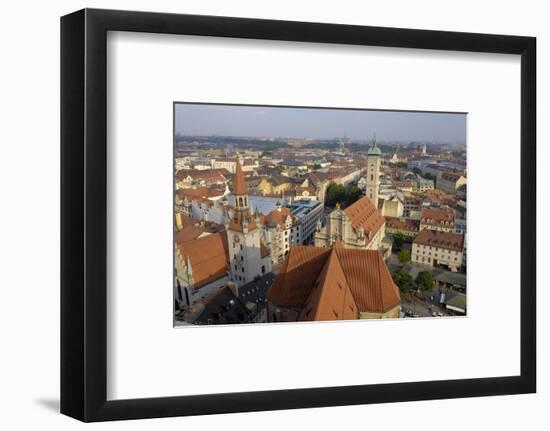 View of the City from the Tower of Peterskirche, Munich, Bavaria, Germany-Gary Cook-Framed Photographic Print