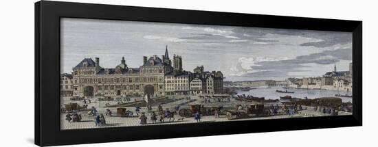 View of the City Hall of Paris and the Ile De La Cité-Jacques Rigaud-Framed Giclee Print