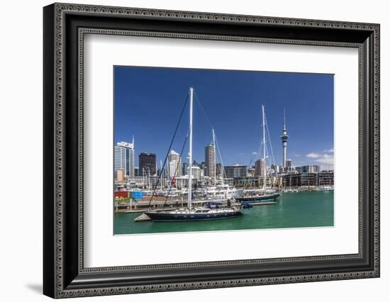 View of the City of Auckland from Auckland Harbour, North Island, New Zealand, Pacific-Michael Nolan-Framed Photographic Print