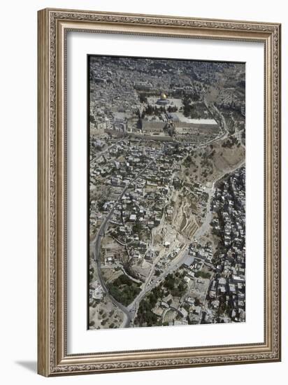 View of the City of David, with the Old City of Jerusalem in the Background-null-Framed Photographic Print