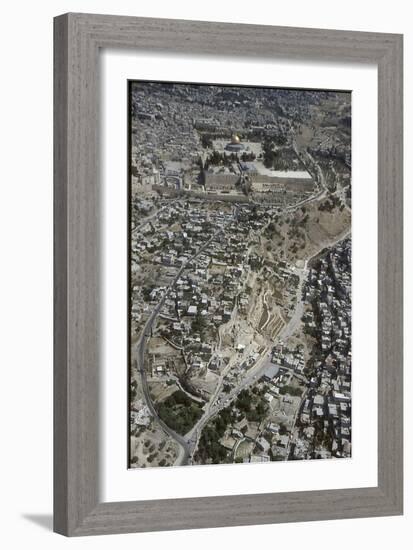 View of the City of David, with the Old City of Jerusalem in the Background-null-Framed Photographic Print