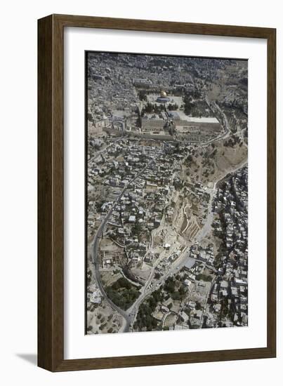 View of the City of David, with the Old City of Jerusalem in the Background-null-Framed Photographic Print