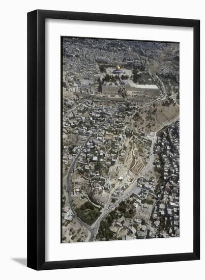 View of the City of David, with the Old City of Jerusalem in the Background-null-Framed Photographic Print