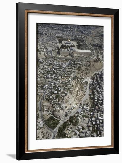 View of the City of David, with the Old City of Jerusalem in the Background-null-Framed Photographic Print