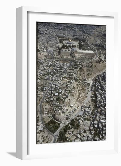 View of the City of David, with the Old City of Jerusalem in the Background-null-Framed Photographic Print