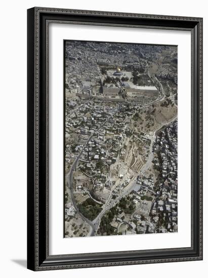 View of the City of David, with the Old City of Jerusalem in the Background-null-Framed Photographic Print