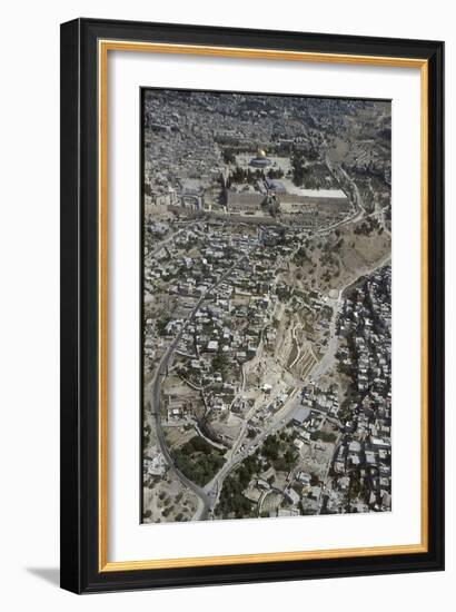 View of the City of David, with the Old City of Jerusalem in the Background-null-Framed Photographic Print