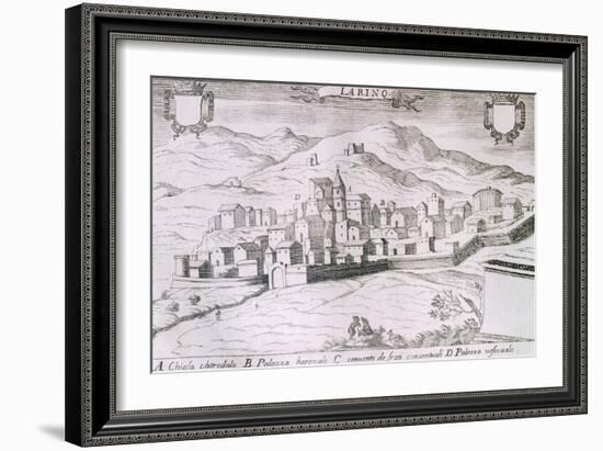 View of the City of Larino, Molise, from the Kingdom of Naples in Perspective-Giovan Battista Pacichelli-Framed Giclee Print