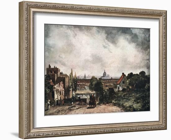 View of the City of London from Sir Richard Steele's Cottage, 19th Century-John Constable-Framed Premium Giclee Print