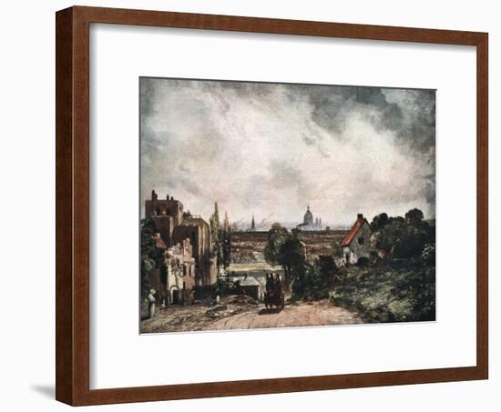 View of the City of London from Sir Richard Steele's Cottage, 19th Century-John Constable-Framed Giclee Print