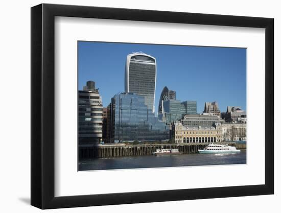 View of the City of London from the South Bank, London, England, United Kingdom, Europe-Ethel Davies-Framed Photographic Print