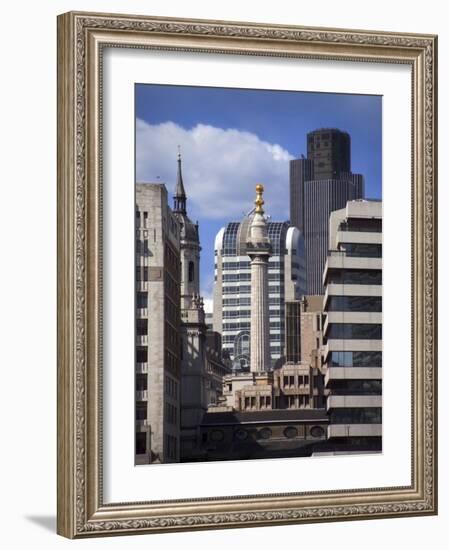 View of the City of London, London, England, United Kingdom-David Hughes-Framed Photographic Print