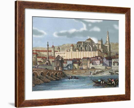 View of the City with the Mosque, Cordoba,  Andalusia, Spain-Prisma Archivo-Framed Photographic Print